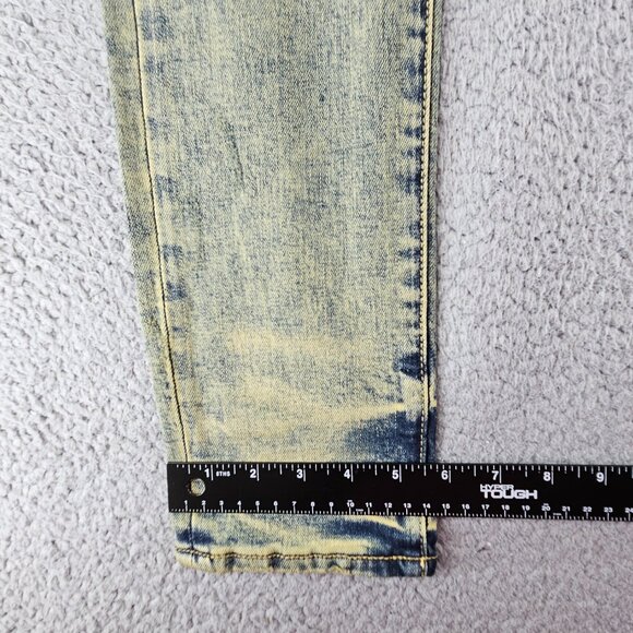 mnml Jeans Mens 31 Blue X146 Stretch Denim Distressed Slim Fit - Picture 12 of 16